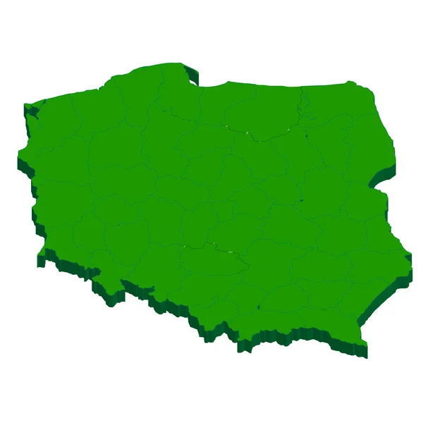 Poland　Map country — 图库矢量图片